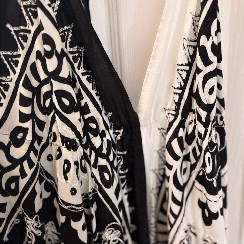 Advance Apparels Black and White Paisley Halter Dress - Picture 4 of 14